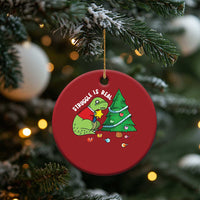 Christmas Cute Dinosaur Christmas Ornament Struggle Is Real - Wonder Print Shop