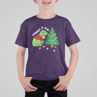 Christmas T Shirt For Kid Struggle Is Real T-Rex Christmas Tree Star - Wonder Print Shop