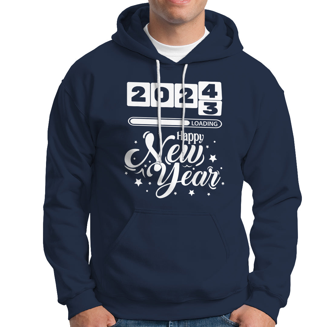 Happy New Year 2024 Loading Goodbye 2023 Hoodie - Wonder Print Shop