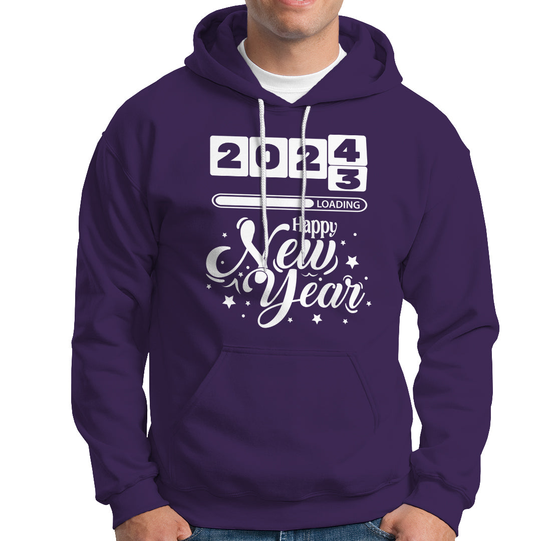 Happy New Year 2024 Loading Goodbye 2023 Hoodie - Wonder Print Shop