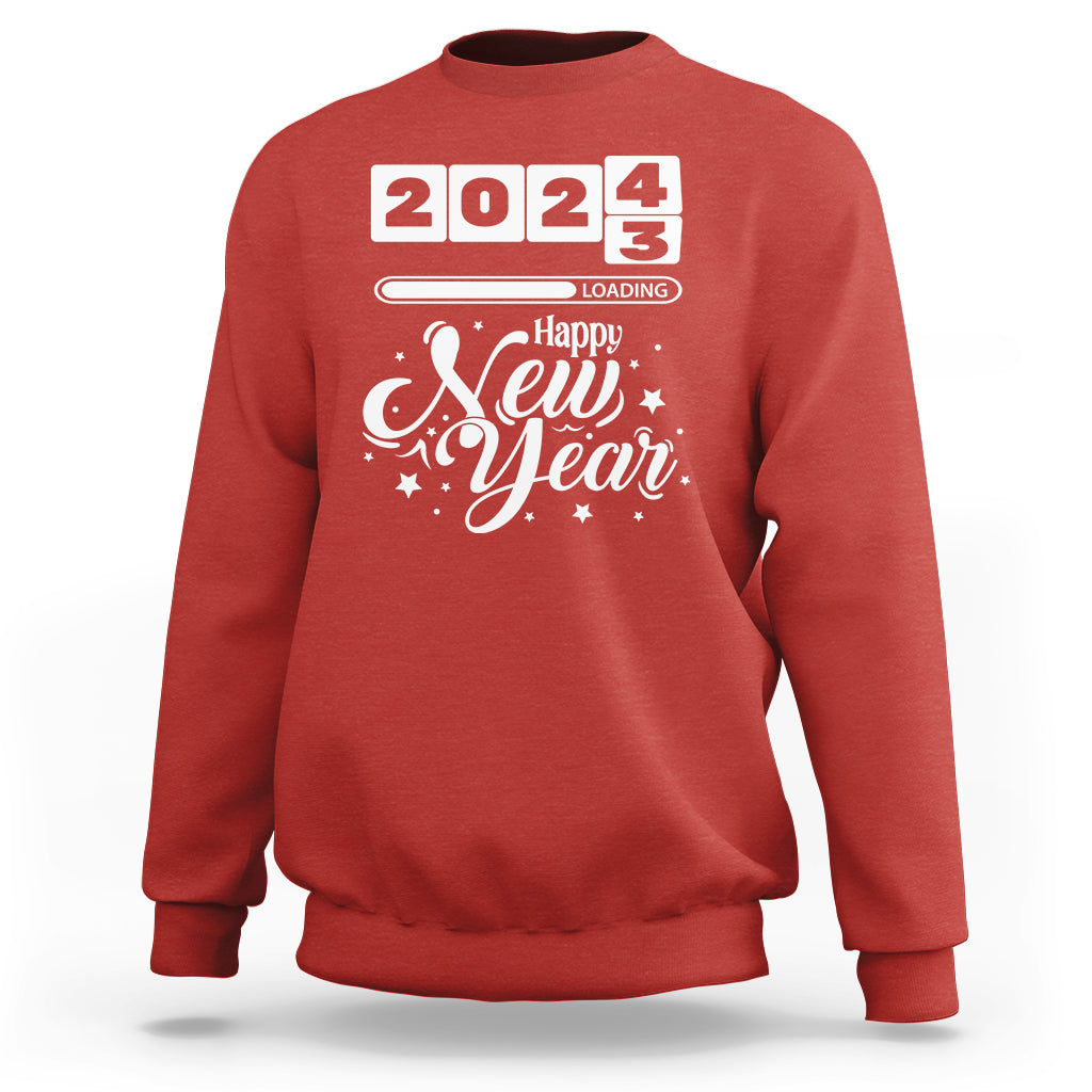 Happy New Year 2024 Loading Goodbye 2023 Sweatshirt - Wonder Print Shop