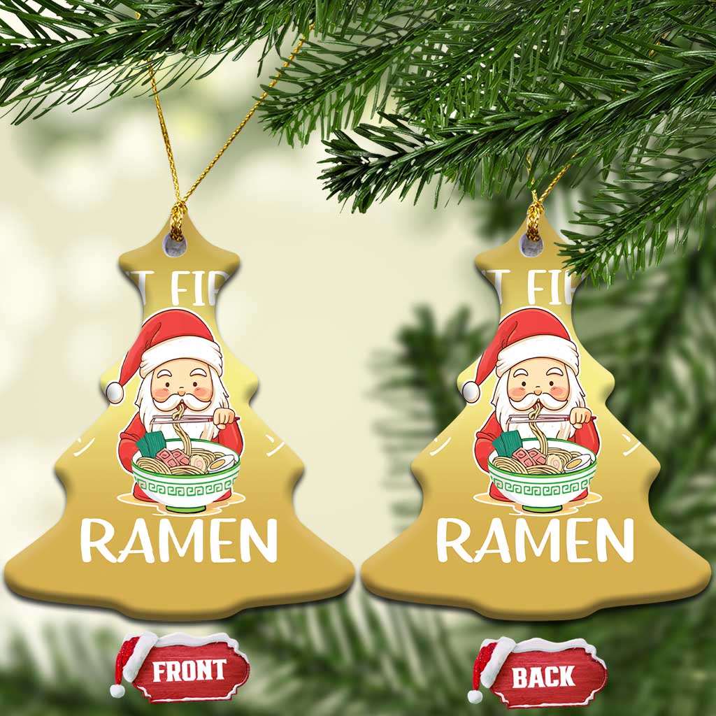 Cute Santa But First Ramen Lover Japanese Noodle Anime Xmas Christmas Ornament - Wonder Print Shop