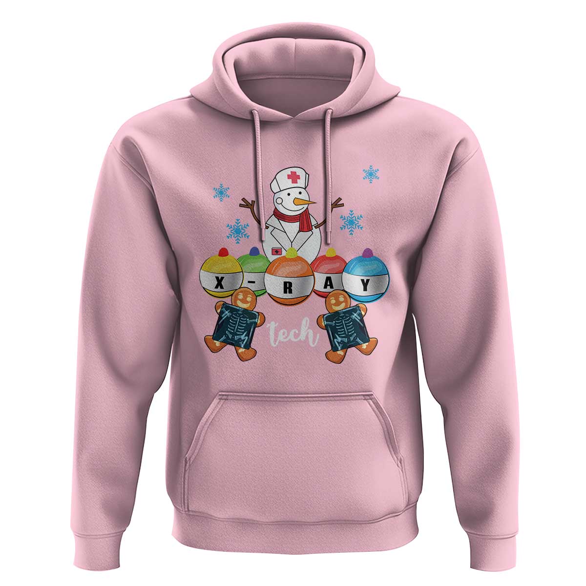 Funny Chrsitmas Hoodie Snowman Nurse Xray Gingerbread
