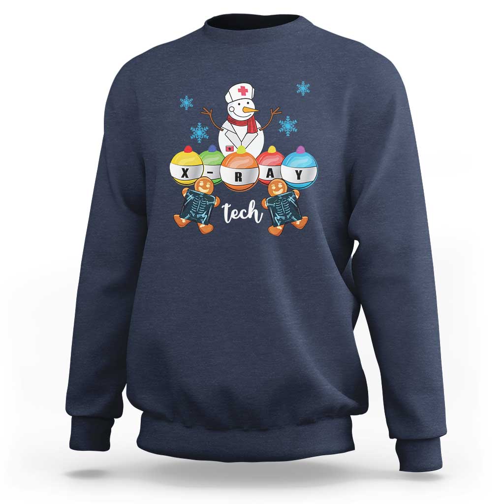 Funny Chrsitmas Sweatshirt Snowman Nurse Xray Gingerbread - Wonder Print Shop