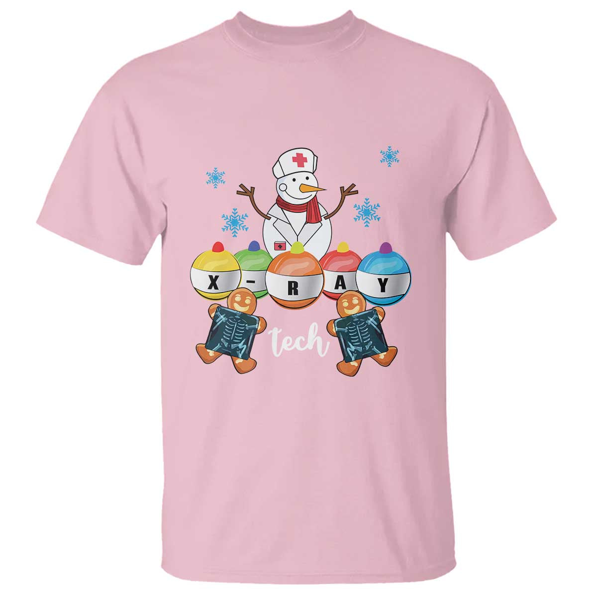 Funny Chrsitmas T Shirt Snowman Nurse Xray Gingerbread - Wonder Print Shop