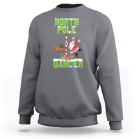 Chrsitmas Sweatshirt North Pole Dancer Reindeer Santa Ugly Xmas - Wonder Print Shop