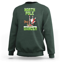 Chrsitmas Sweatshirt North Pole Dancer Reindeer Santa Ugly Xmas - Wonder Print Shop
