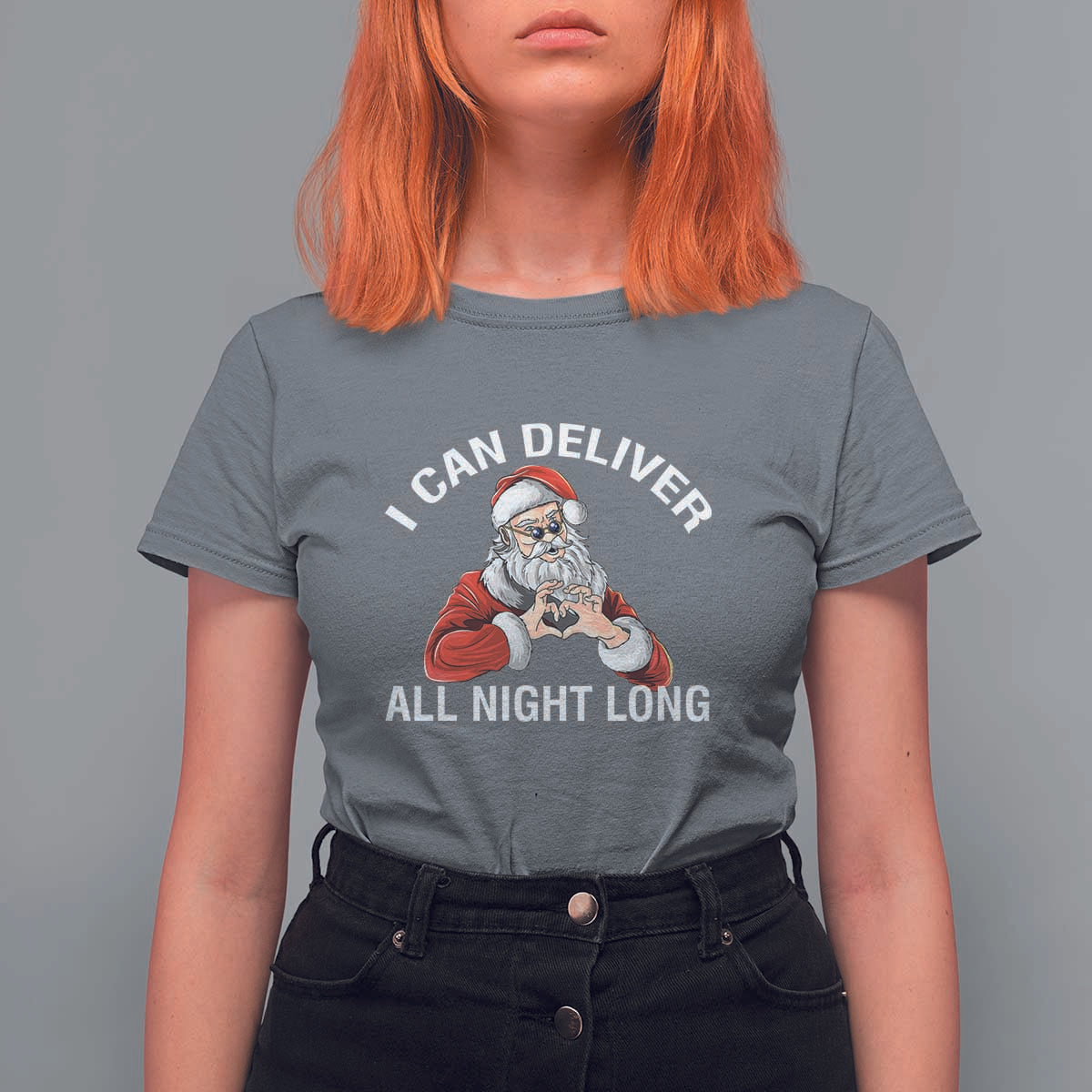 Funny Chrsitmas T Shirt For Women I Can Deliver All Night Long - Wonder Print Shop