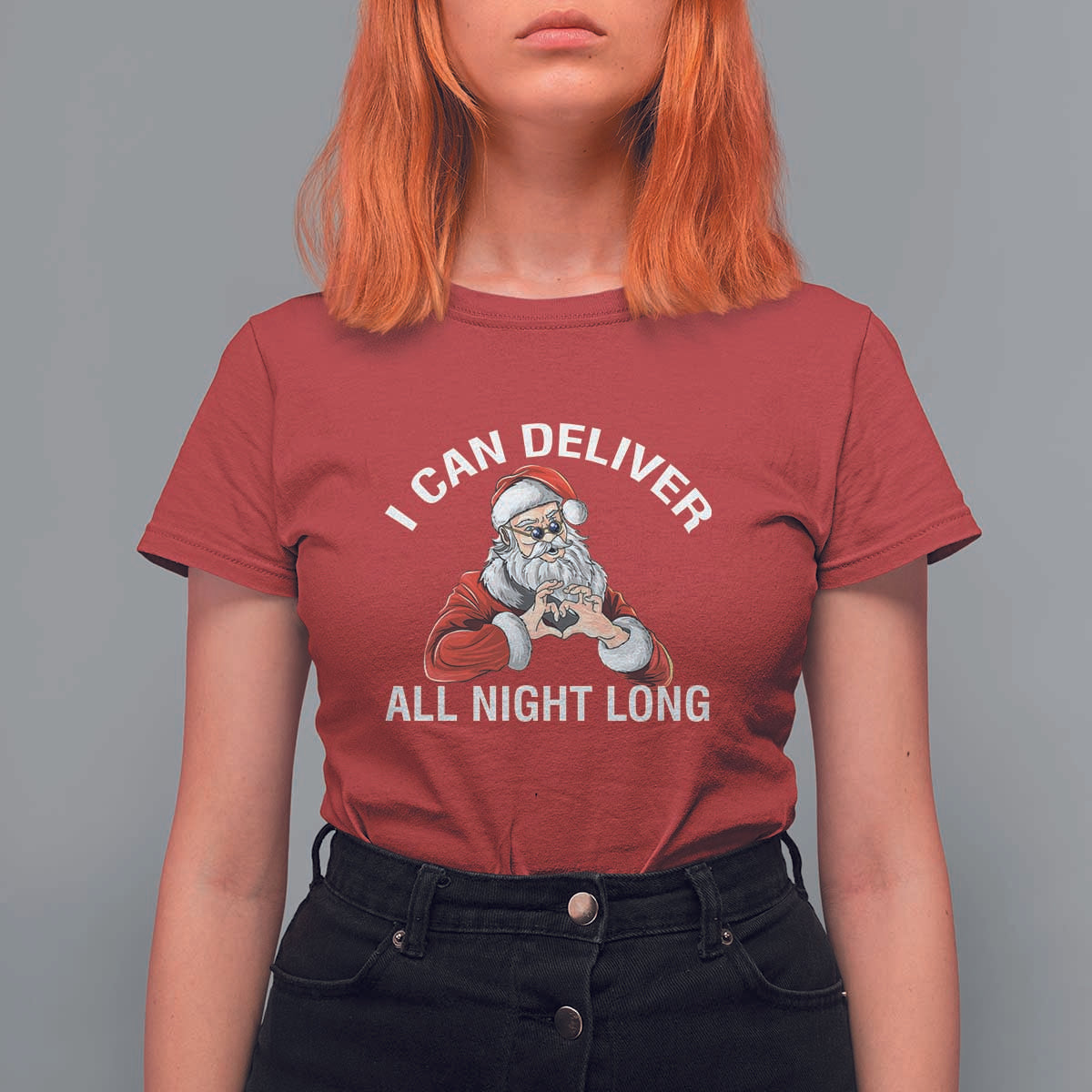 Funny Chrsitmas T Shirt For Women I Can Deliver All Night Long - Wonder Print Shop
