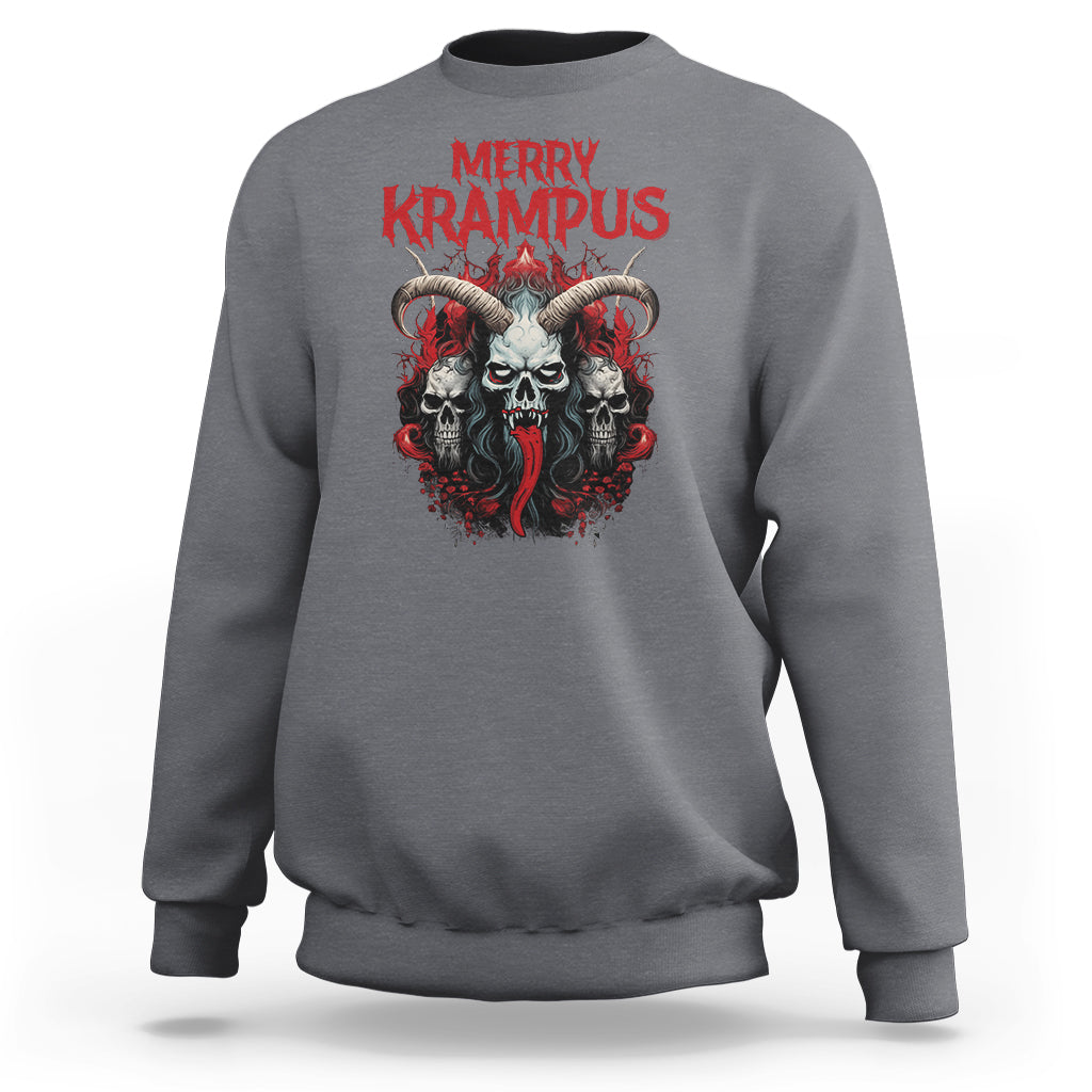 Merry Krampus Horor Christmas Evil Sweatshirt - Wonder Print Shop