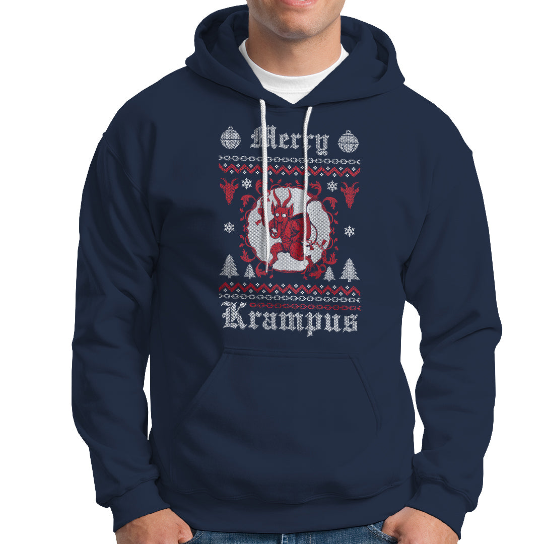 Merry Krampus Horor Christmas Evil Hoodie - Wonder Print Shop