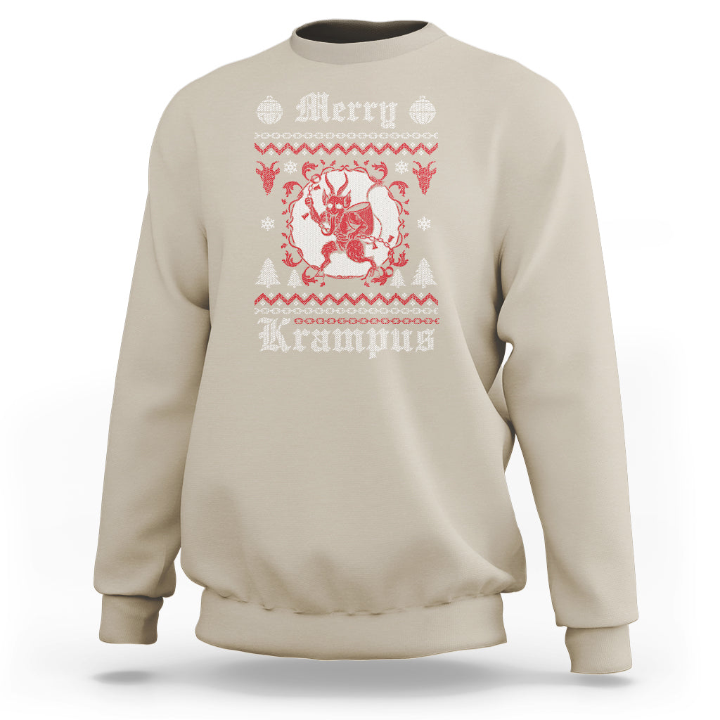 Merry Krampus Horor Christmas Evil Sweatshirt - Wonder Print Shop