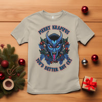 Merry Krampus Horor Christmas You'd Better Not Cry T Shirt - Wonder Print Shop