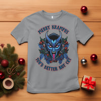 Merry Krampus Horor Christmas You'd Better Not Cry T Shirt - Wonder Print Shop