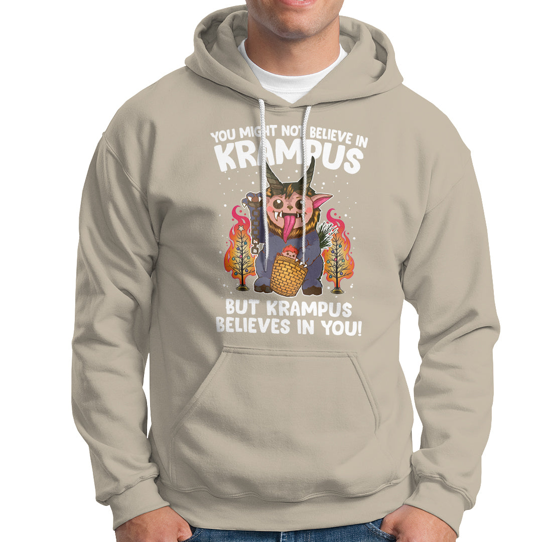 Merry Krampus Believes In You Germanic Christmas Demon Horror Hoodie - Wonder Print Shop