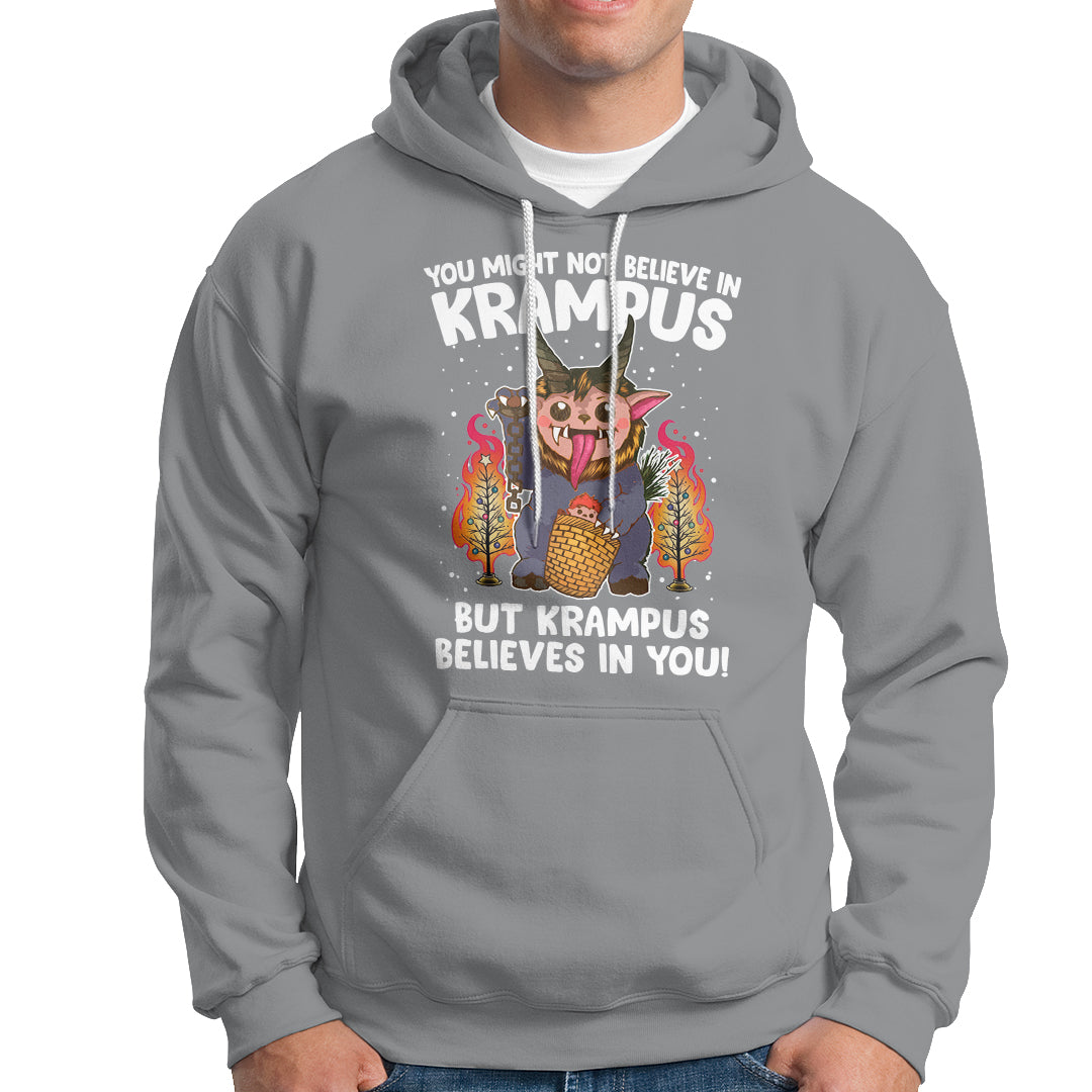 Merry Krampus Believes In You Germanic Christmas Demon Horror Hoodie - Wonder Print Shop