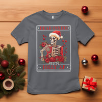 Christmas T Shirt Dead Inside But Jolly AF Funny Chillin'Skeleton - Wonder Print Shop