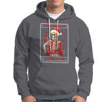 Christmas Hoodie Dead Inside But Jolly AF Funny Chillin'Skeleton - Wonder Print Shop