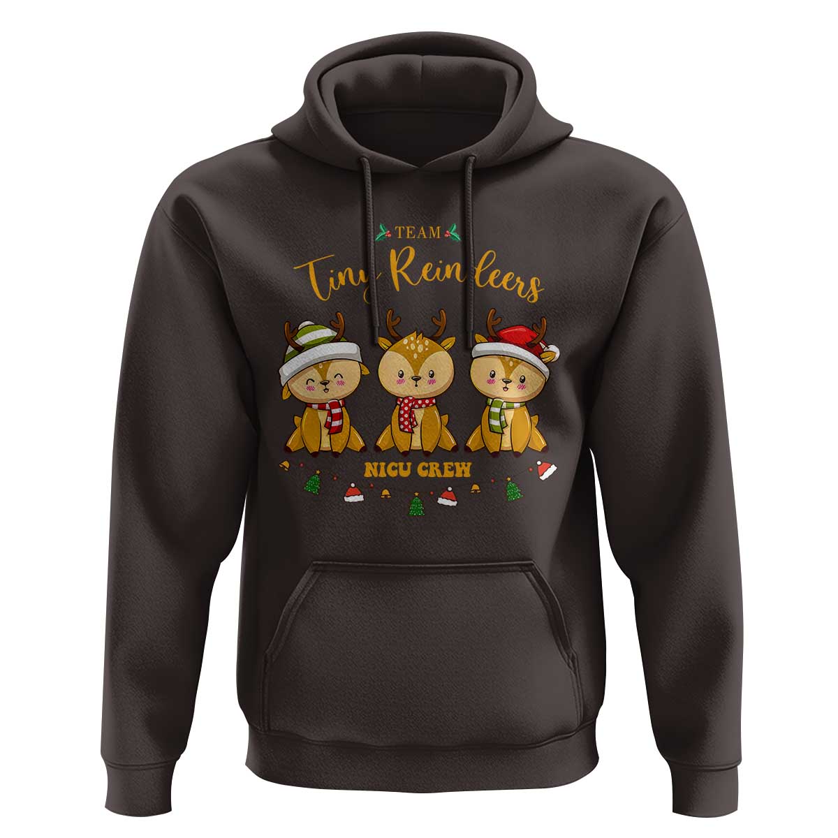 Christmas Nurse Nicu Crew Tiny Reindeer Hoodie