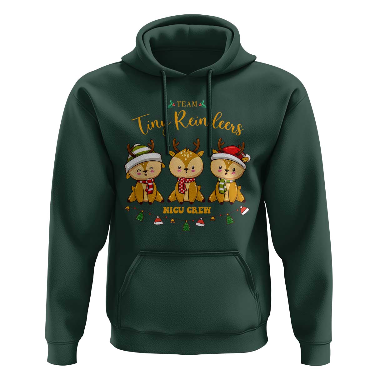 Christmas Nurse Nicu Crew Tiny Reindeer Hoodie