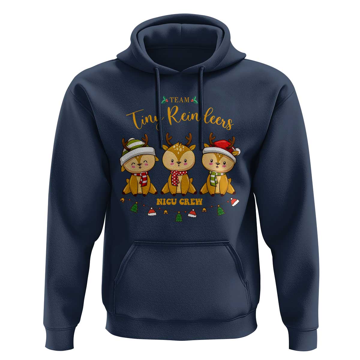 Christmas Nurse Nicu Crew Tiny Reindeer Hoodie