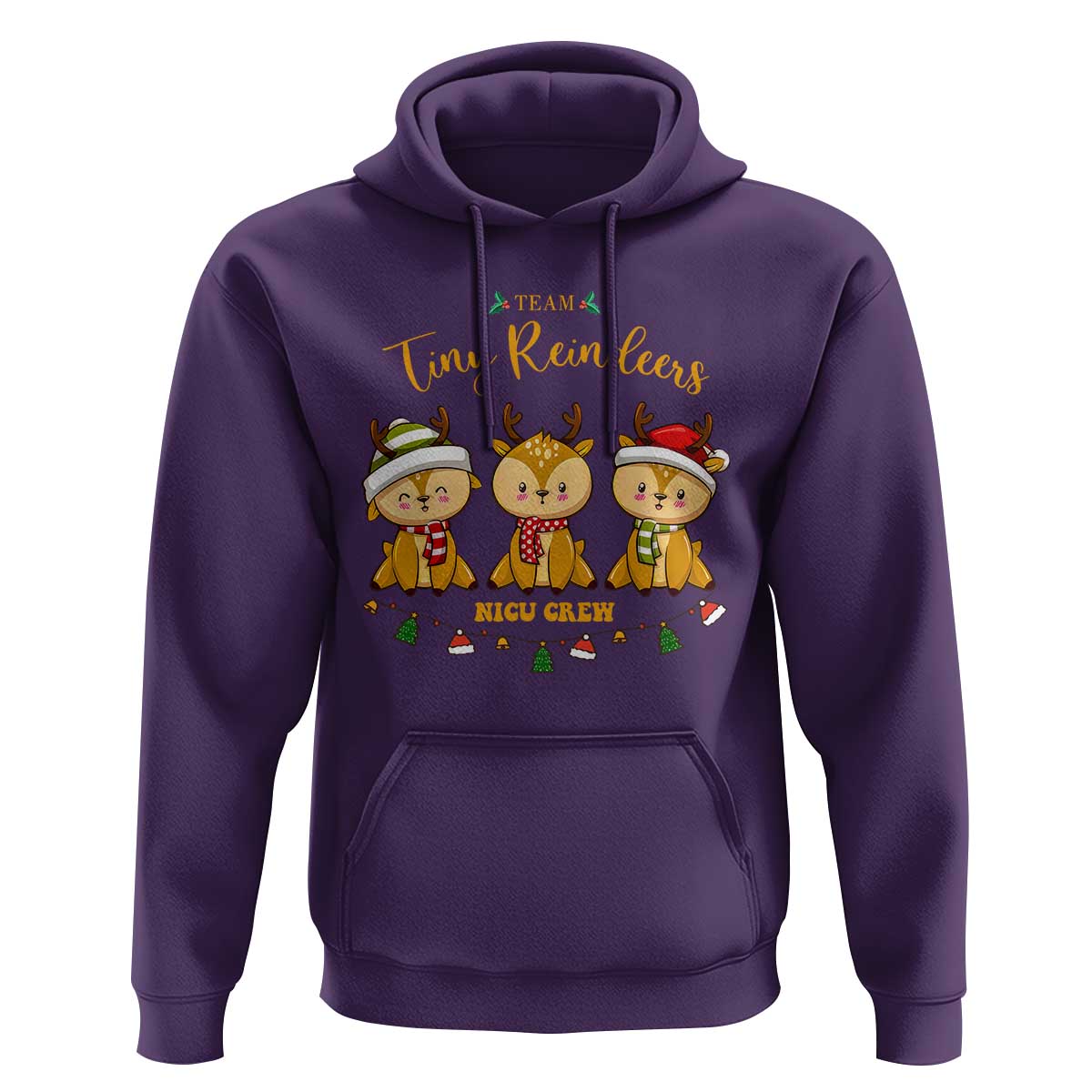 Christmas Nurse Nicu Crew Tiny Reindeer Hoodie