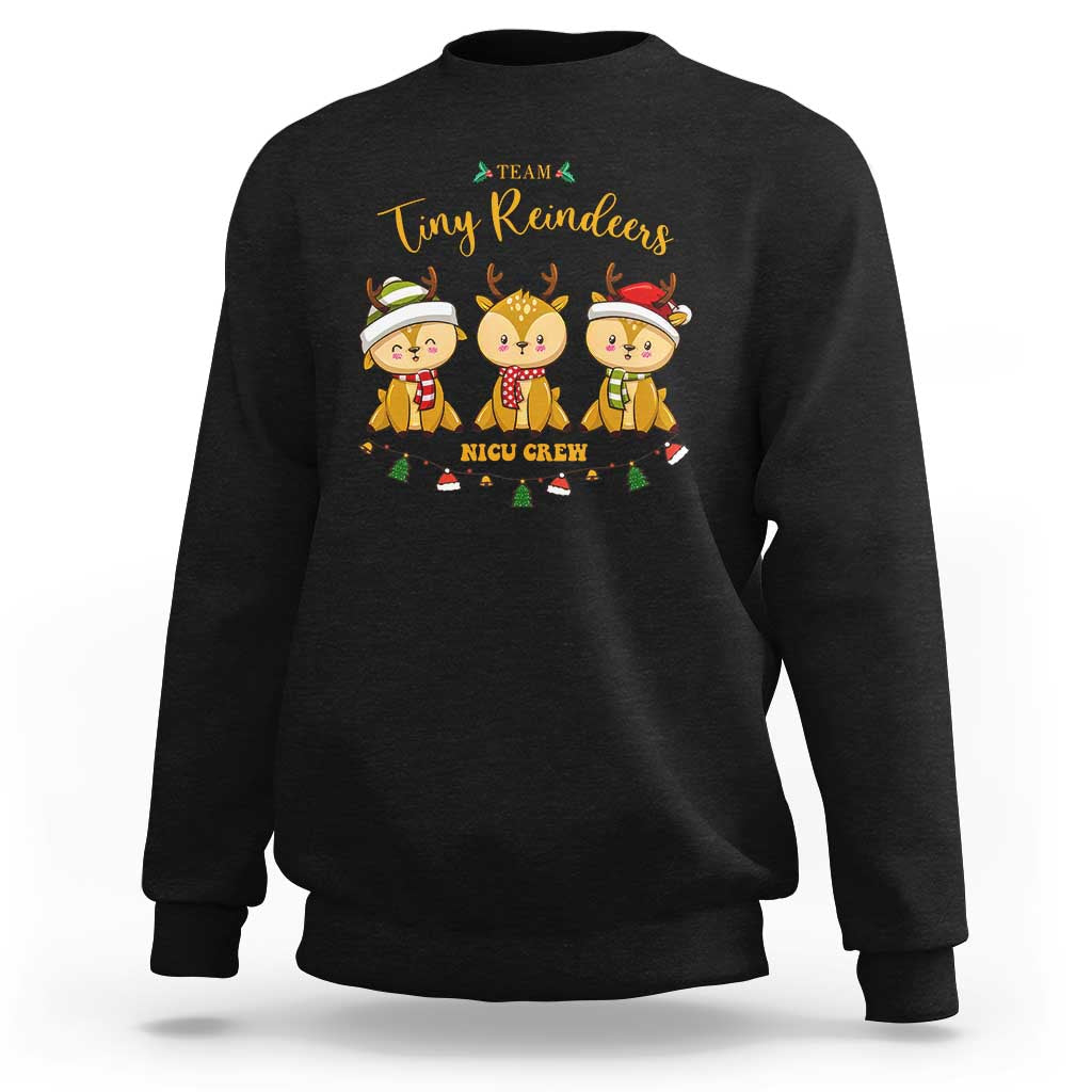 Christmas Nurse Nicu Crew Tiny Reindeer Sweatshirt - Wonder Print Shop