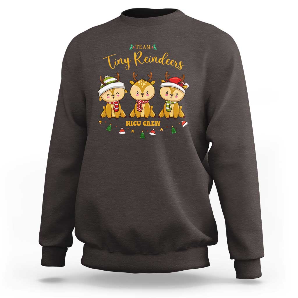 Christmas Nurse Nicu Crew Tiny Reindeer Sweatshirt - Wonder Print Shop