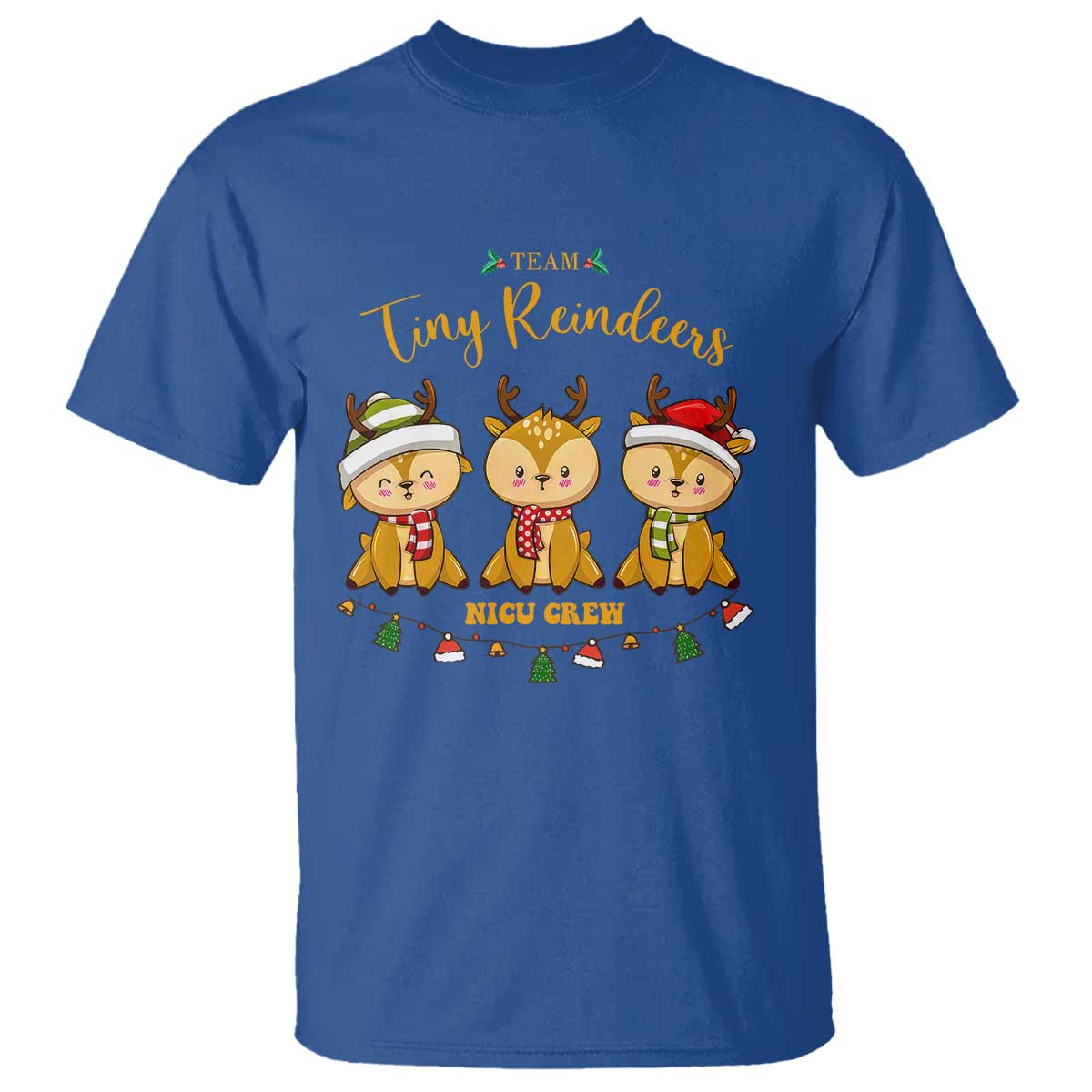 Christmas Nurse Nicu Crew Tiny Reindeer T Shirt - Wonder Print Shop