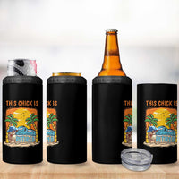 Funny Retirement 4 in 1 Can Cooler Tumbler This Chick Is Retired Women Relax At The Beach