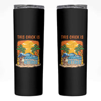 Funny Retirement Skinny Tumbler This Chick Is Retired Women Relax At The Beach