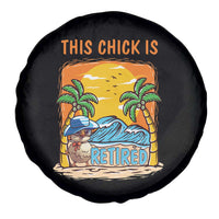 Funny Retirement Spare Tire Cover This Chick Is Retired Women Relax At The Beach