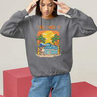 Retirement Sweatshirt This Chick Is Retired Women Relax At The Beach - Wonder Print Shop