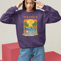 Retirement Sweatshirt This Chick Is Retired Women Relax At The Beach - Wonder Print Shop