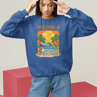 Retirement Sweatshirt This Chick Is Retired Women Relax At The Beach - Wonder Print Shop