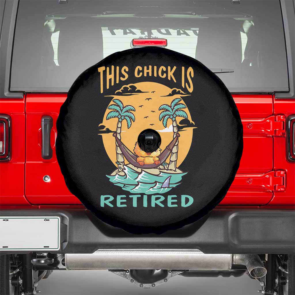 Retirement Spare Tire Cover This Chick Is Retired Women Relax At The Beach
