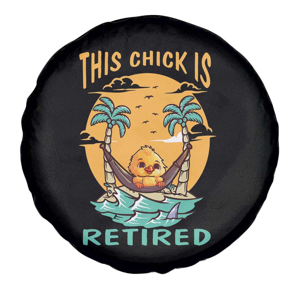 Retirement Spare Tire Cover This Chick Is Retired Women Relax At The Beach