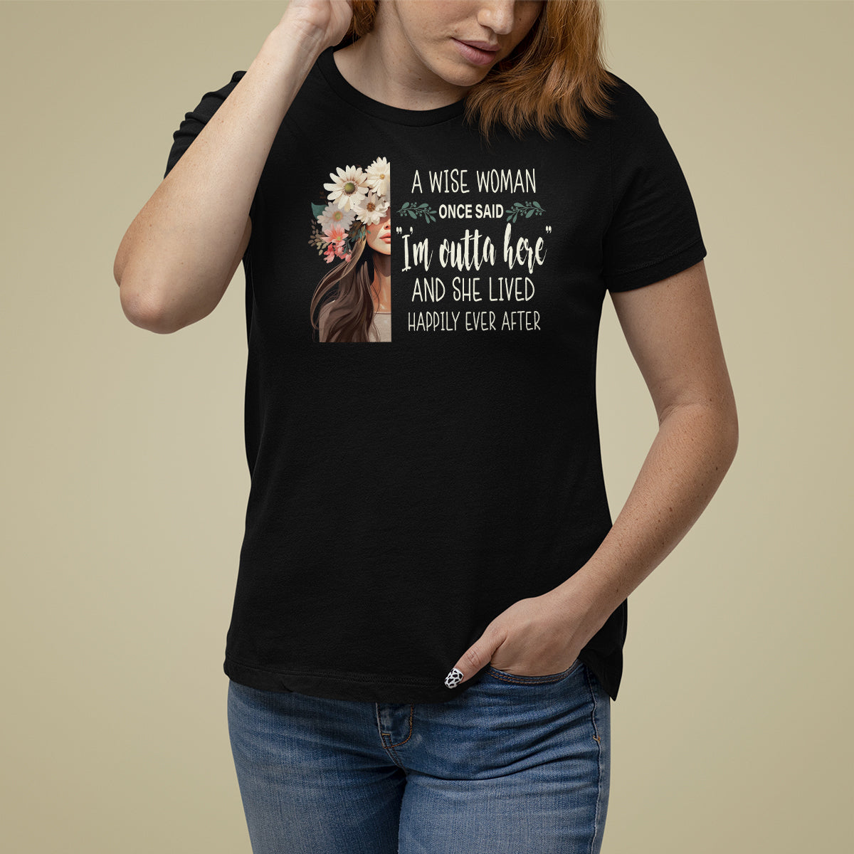 Retirement T Shirt For Women A Wise Woman Once Said I'm Outta Here Funny Retired - Wonder Print Shop