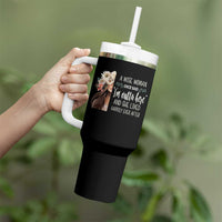 Retirement Tumbler With Handle A Wise Woman Once Said I'm Outta Here Funny Retired