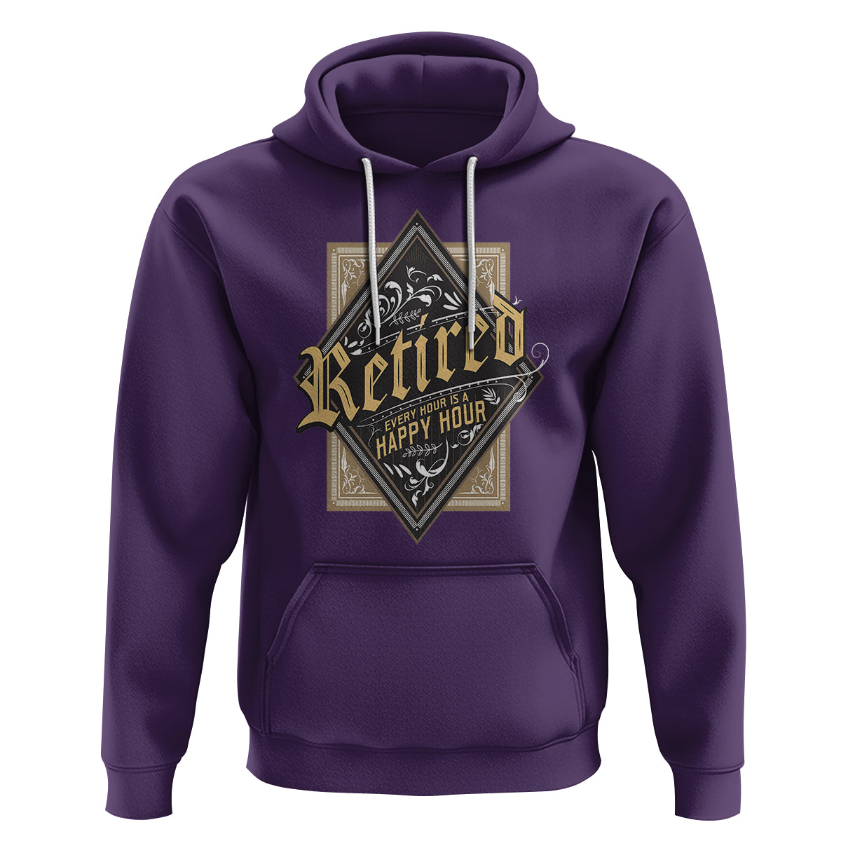 Retirement Hoodie I'm Retired Every Hour Is A Happy Hour - Wonder Print Shop
