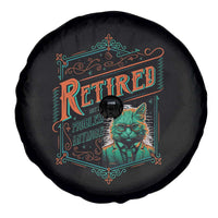 Retirement Spare Tire Cover Cool Cat Retired Not My Problem Anymore