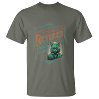 Retirement T Shirt Cool Cat Retired Not My Problem Anymore - Wonder Print Shop