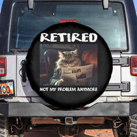 Retirement Spare Tire Cover Funny Cat Retired Not My Problem Anymore