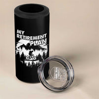 Retirement Plan Funny Retired Rider Riding Bicycle 4 in 1 Can Cooler Tumbler
