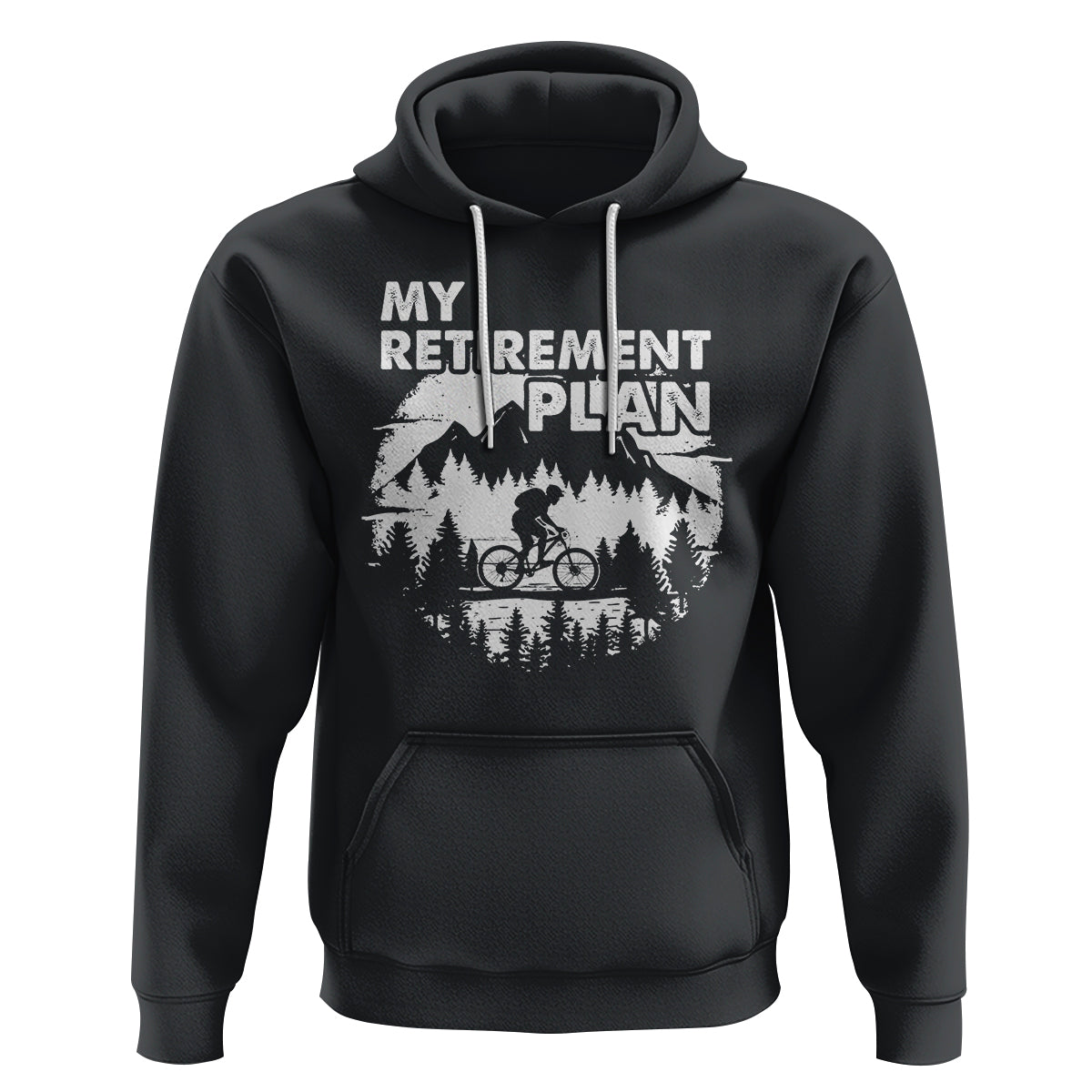 Retirement Plan Hoodie Funny Retired Rider Riding Bicycle - Wonder Print Shop