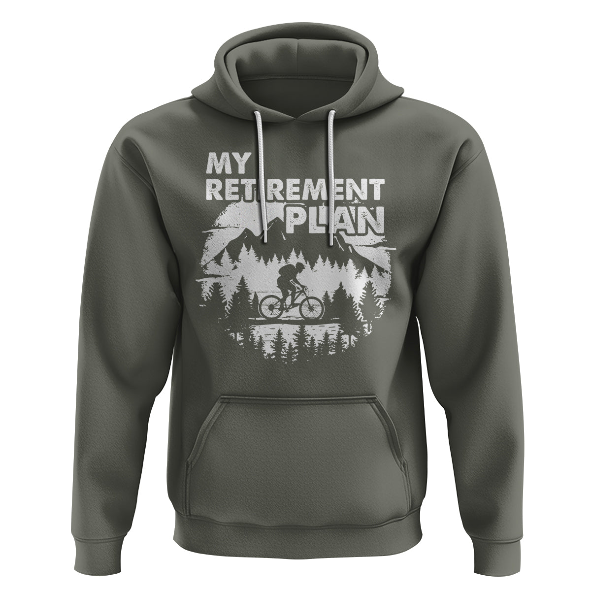 Retirement Plan Hoodie Funny Retired Rider Riding Bicycle - Wonder Print Shop