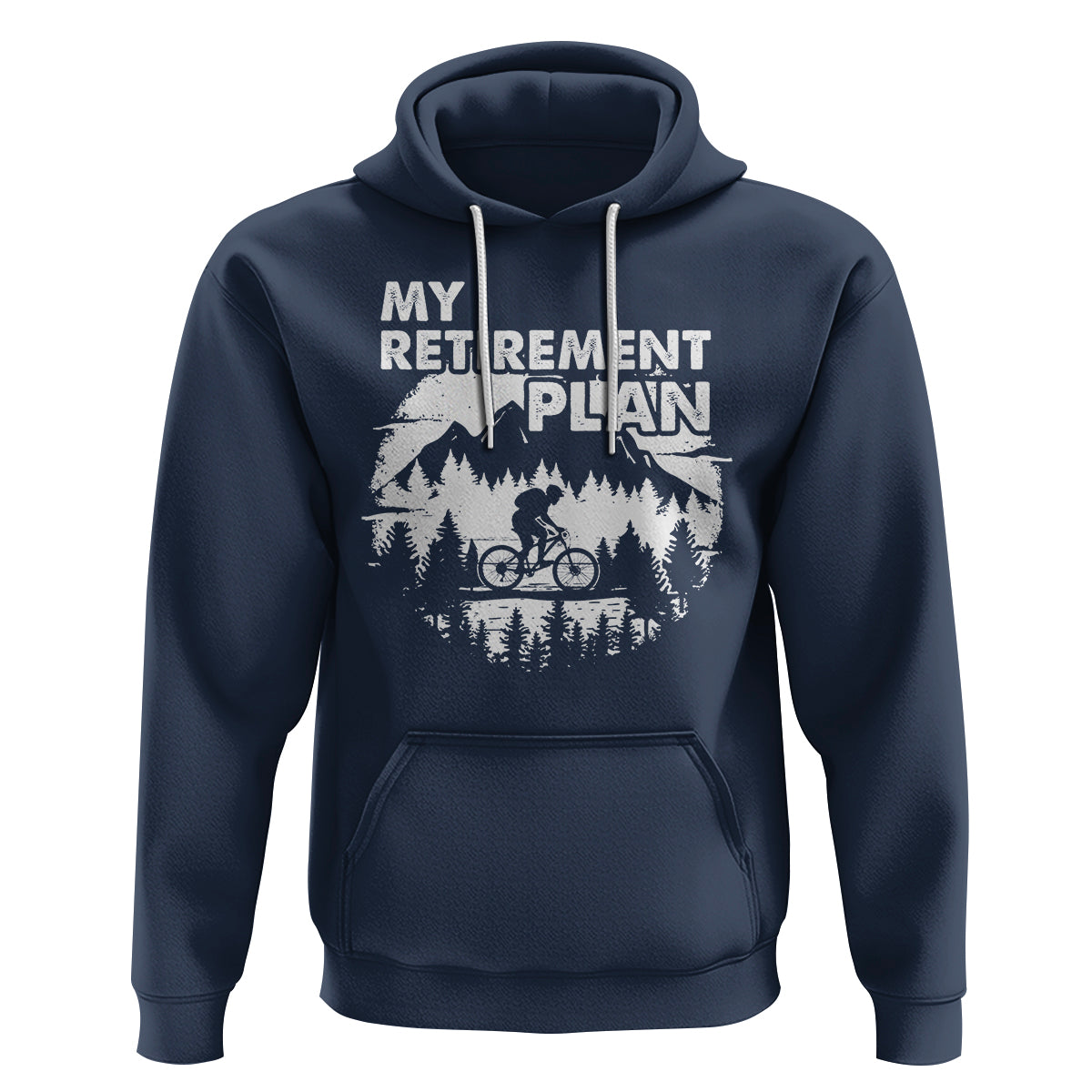 Retirement Plan Hoodie Funny Retired Rider Riding Bicycle - Wonder Print Shop