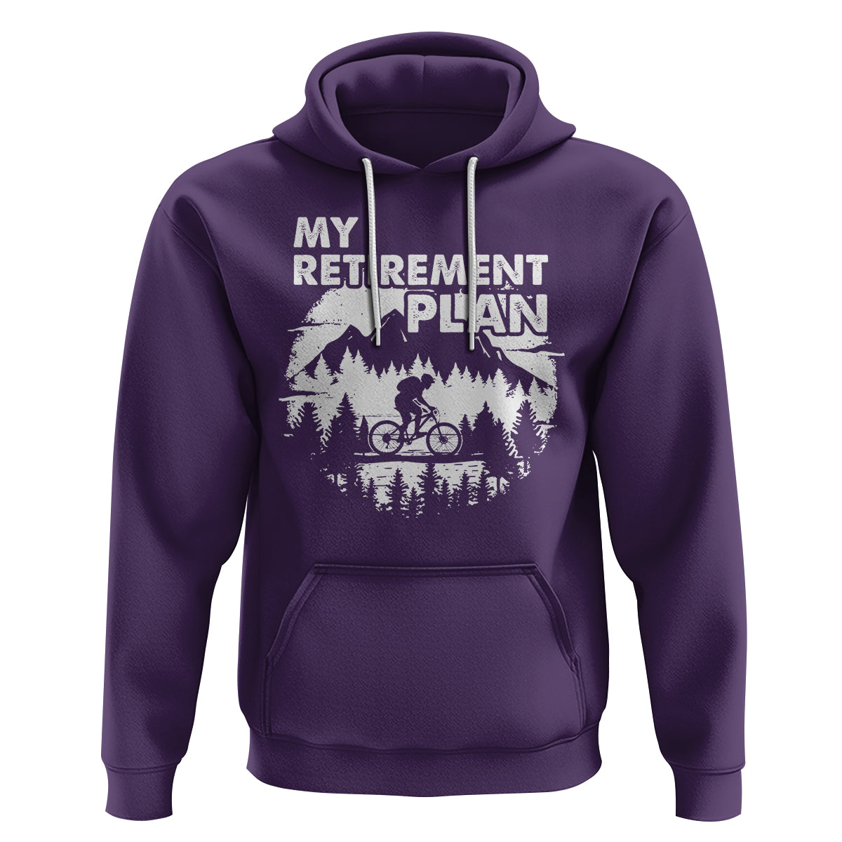 Retirement Plan Hoodie Funny Retired Rider Riding Bicycle - Wonder Print Shop