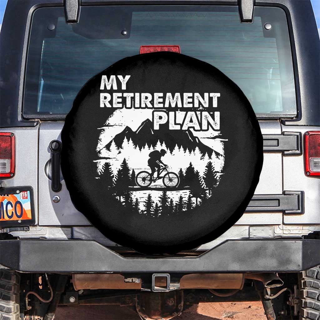 Retirement Plan Funny Retired Rider Riding Bicycle Spare Tire Cover
