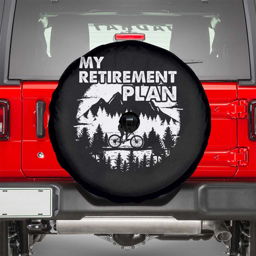 Retirement Plan Funny Retired Rider Riding Bicycle Spare Tire Cover